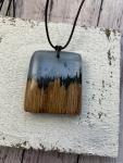 Resin and Wood- fantasy landscape- light blue