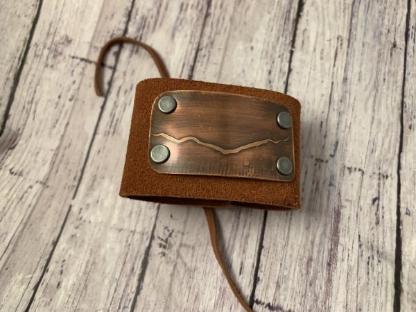 Doctor Who Crack in the Universe cuff- copper/leather