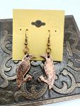 Copper crow/raven earrings