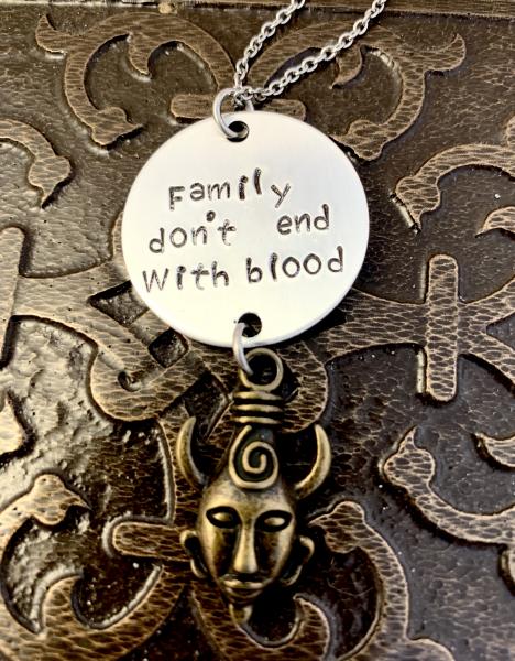 Supernatural necklace- Family don't end with blood