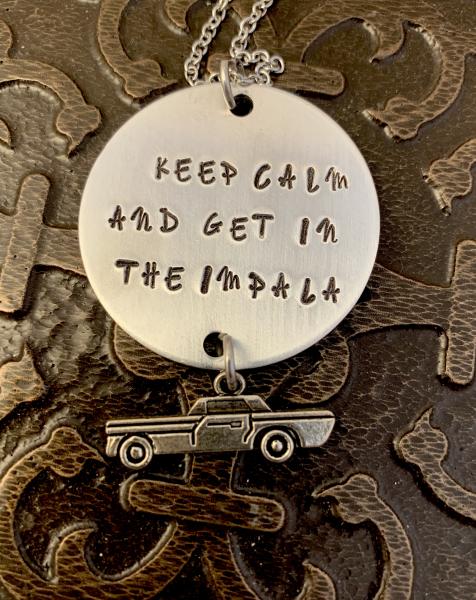 Supernatural necklace- Keep calm impala picture