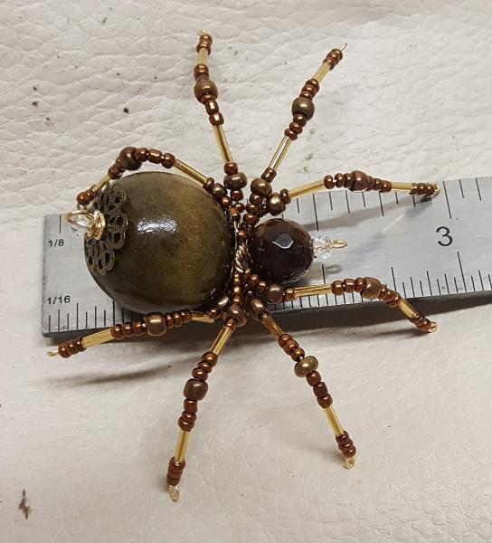 Steampunk Beaded Barn Spider picture