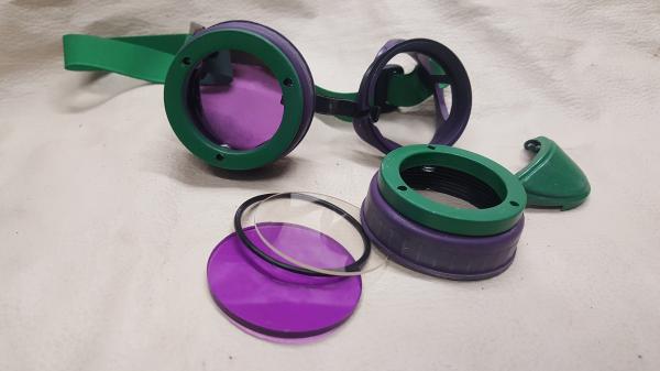 Slightly Distressed Steampunk Goggles Inspired By The Joker picture