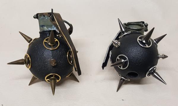 Black Spiked Steampunk Baseball Grenade picture
