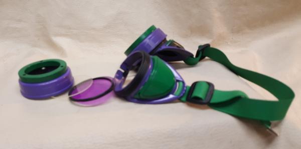 Slightly Distressed Steampunk Goggles Inspired By The Joker picture