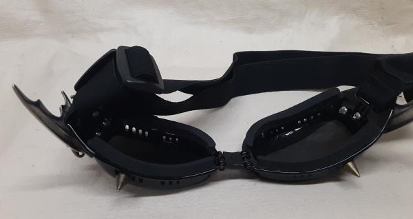 Large Steampunk Spiked Batwing Dog Goggles picture