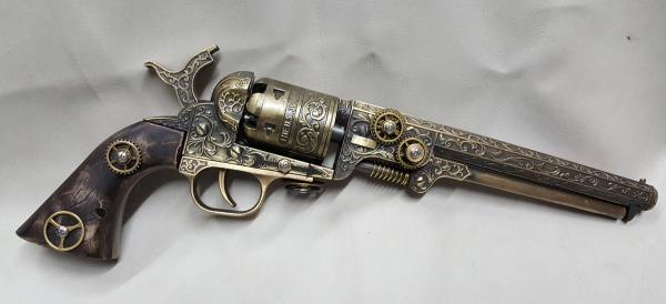 Steampunk 1851 Colt Navy Revolver Non Firing Replica #2 picture