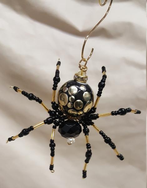 Steampunk Black/Gold Spotted Spider picture