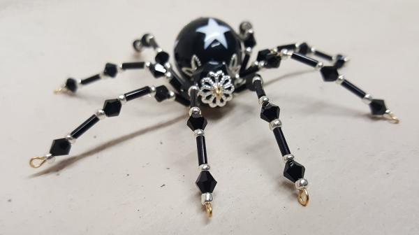 Steampunk/Christmas Black Star Beaded Spider picture