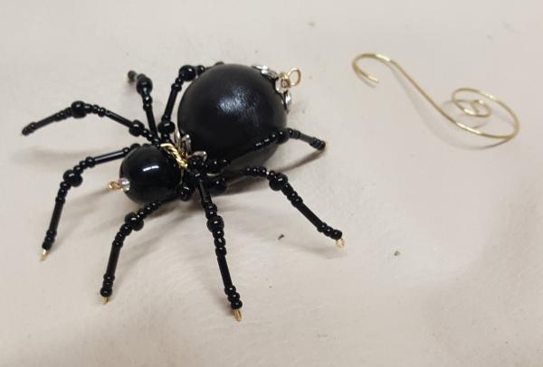 Steampunk Beaded Black Widow Spider picture