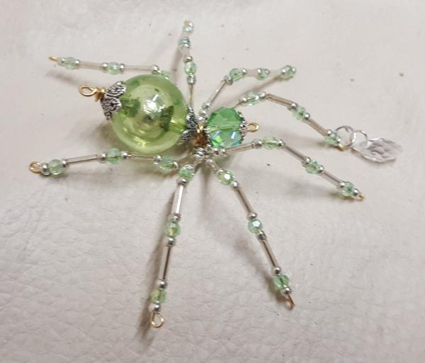 Steampunk/Christmas Crystalline Green Dew Drop Translucent Ice Spider picture