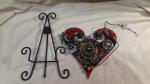 Steampunk Geared Heart With Display Easel