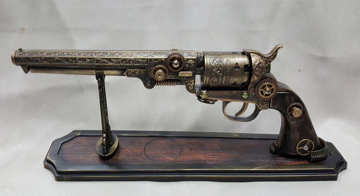 Steampunk 1851 Colt Navy Revolver Non Firing Replica #2 picture