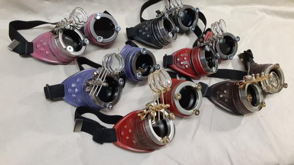 Steampunk Distressed Engineer Goggles With Magnifying Loupes