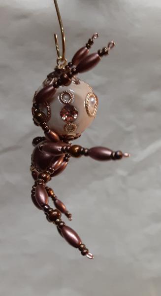 Metallic Steampunk Beaded Copper Spider picture