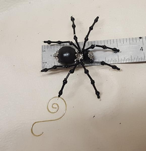 Steampunk Beaded Black Widow Spider picture