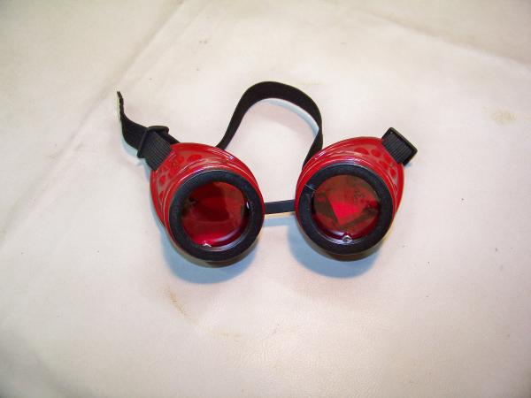 Slightly Distressed Steampunk Goggles Inspired By Dead Pool picture