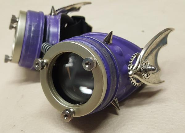Steampunk Purple Engineer Goggles- Demon Spawn picture