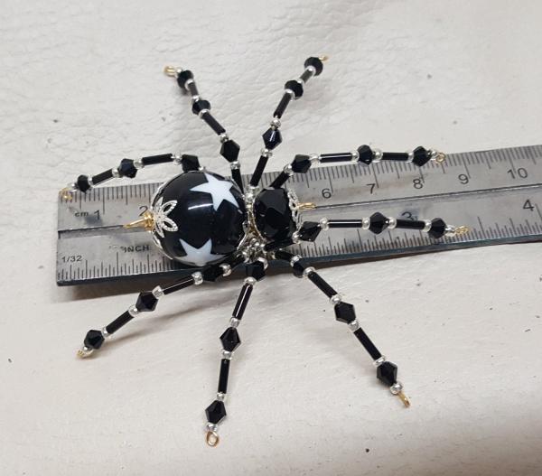 Steampunk/Christmas Black Star Beaded Spider picture