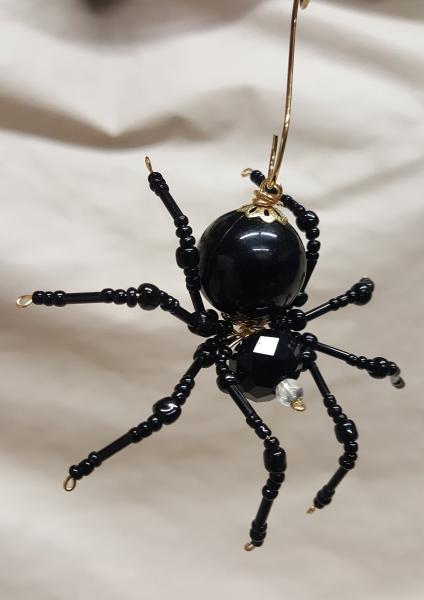 Steampunk Beaded Black Spider picture