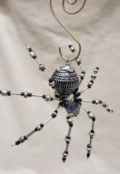 Christmas Silver Beaded Spider picture