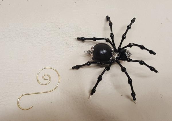 Steampunk Beaded Black Widow Spider picture