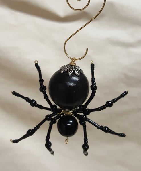 Steampunk Beaded Black Widow Spider picture