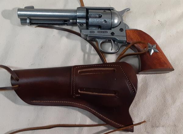 1873 Colt Gray "Peacemaker" Revolver Non Firing Replica w/Holster picture