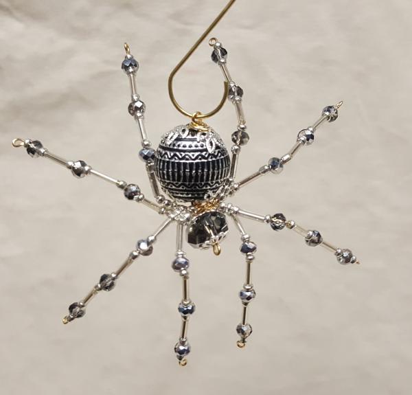 Christmas Silver Beaded Spider picture