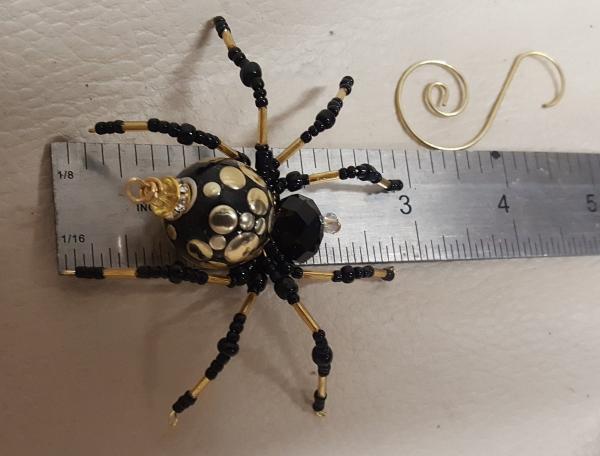 Steampunk Black/Gold Spotted Spider picture