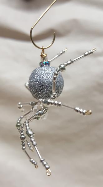 Steampunk Beaded Silver Christmas Spider picture