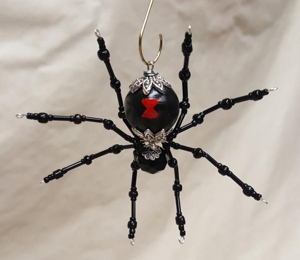 Steampunk Beaded Black Widow Spider picture