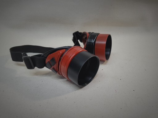 Slightly Distressed Steampunk Goggles Inspired By Harley Quinn picture