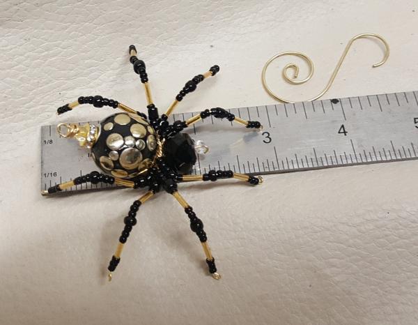 Steampunk Black/Gold Spotted Spider picture