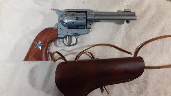 1873 Colt Gray "Peacemaker" Revolver Non Firing Replica w/Holster picture