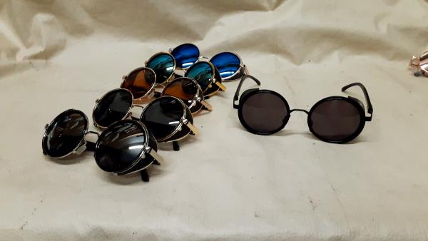 Steampunk Style Round Sunglasses