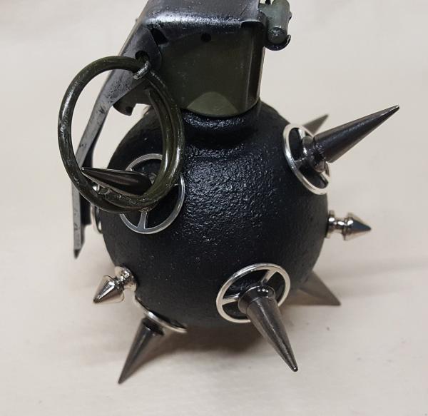 Black Spiked Steampunk Baseball Grenade picture