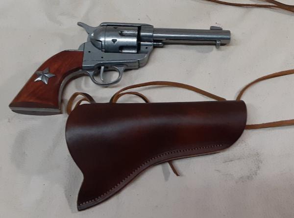 1873 Colt Gray "Peacemaker" Revolver Non Firing Replica w/Holster picture