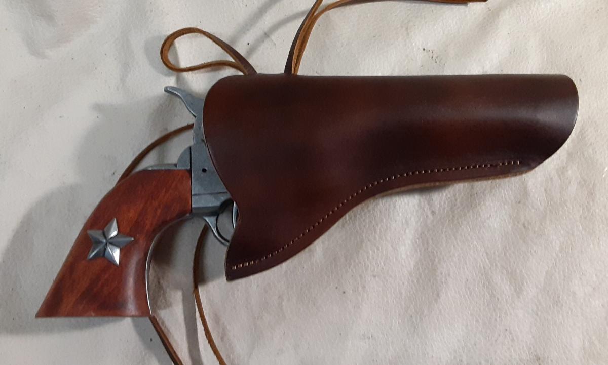 1873 Colt Gray "Peacemaker" Revolver Non Firing Replica w/Holster picture