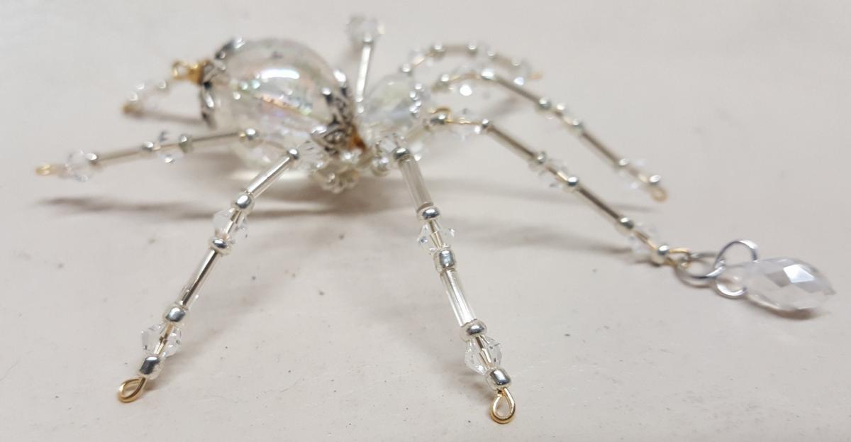 Steampunk/Christmas Dew Drop Crystalline Ice Spider picture