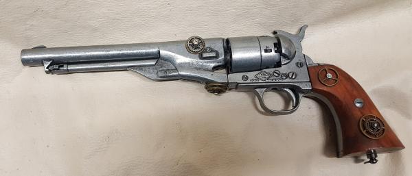Damaged Steampunk 1860 Colt Army Non-Firing Revolver picture
