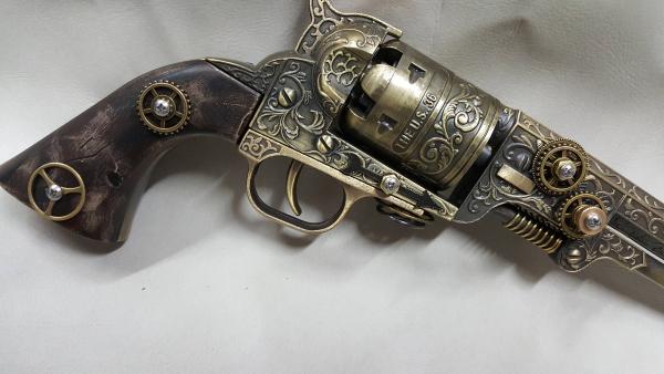 Steampunk 1851 Colt Navy Revolver Non Firing Replica #2 picture