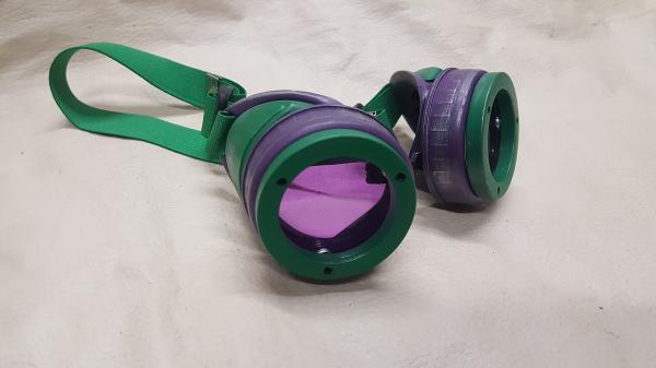 Slightly Distressed Steampunk Goggles Inspired By The Joker picture