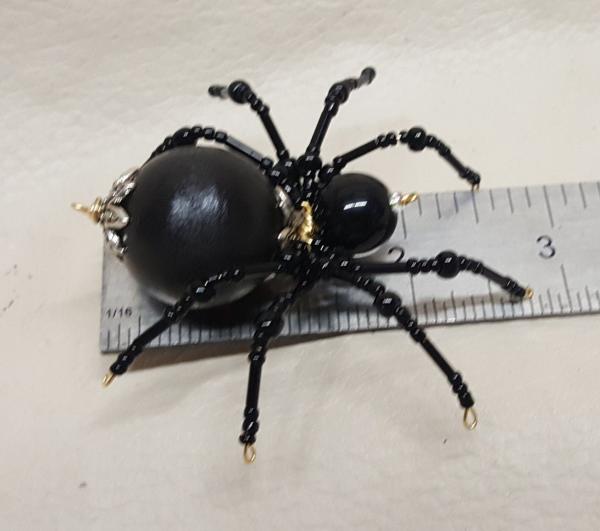 Steampunk Beaded Black Widow Spider picture