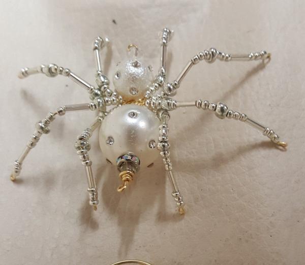 Steampunk Beaded Pearl Spider picture