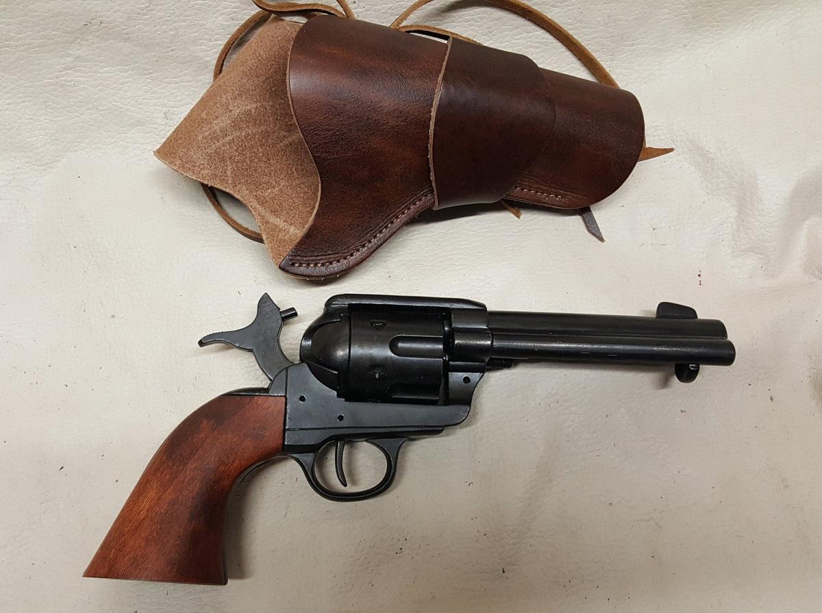1873 Colt "Peacemaker" Revolver Non Firing Replica w/Holster picture