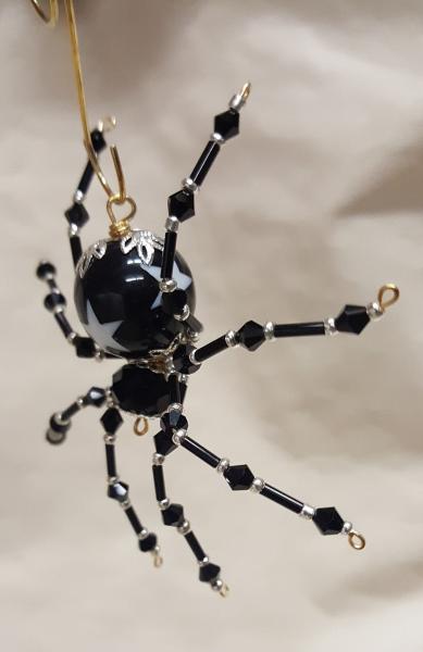 Steampunk/Christmas Black Star Beaded Spider picture