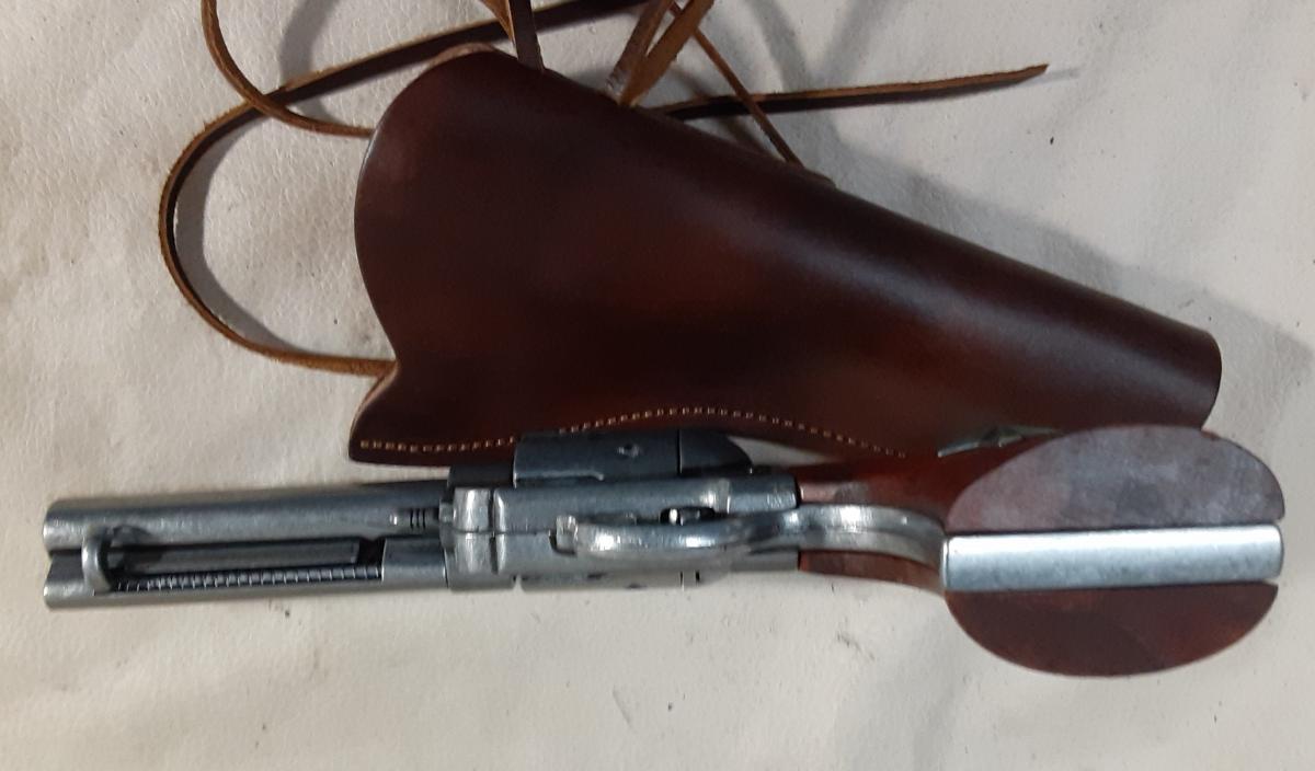 1873 Colt Gray "Peacemaker" Revolver Non Firing Replica w/Holster picture