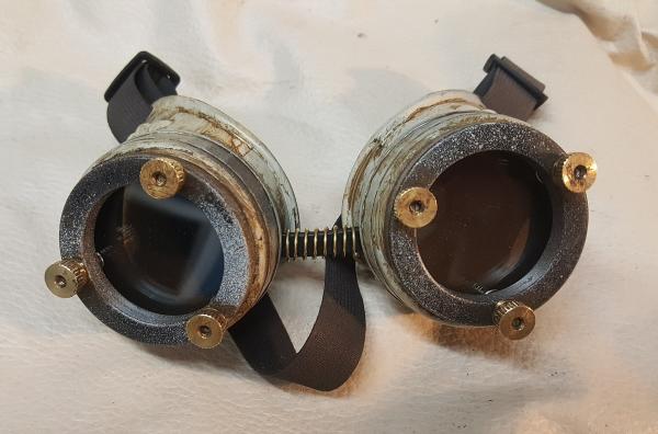 Steampunk Aged Engineer Goggles picture