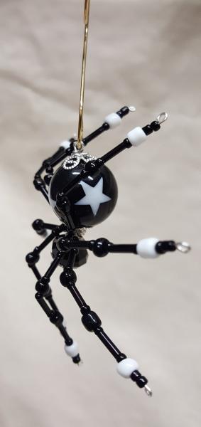 Steampunk/Christmas Black Star Beaded Spider picture